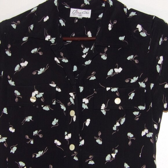 Miss Coco Paris Floral Fully Button Down Dress No Size - Picture 2 of 6